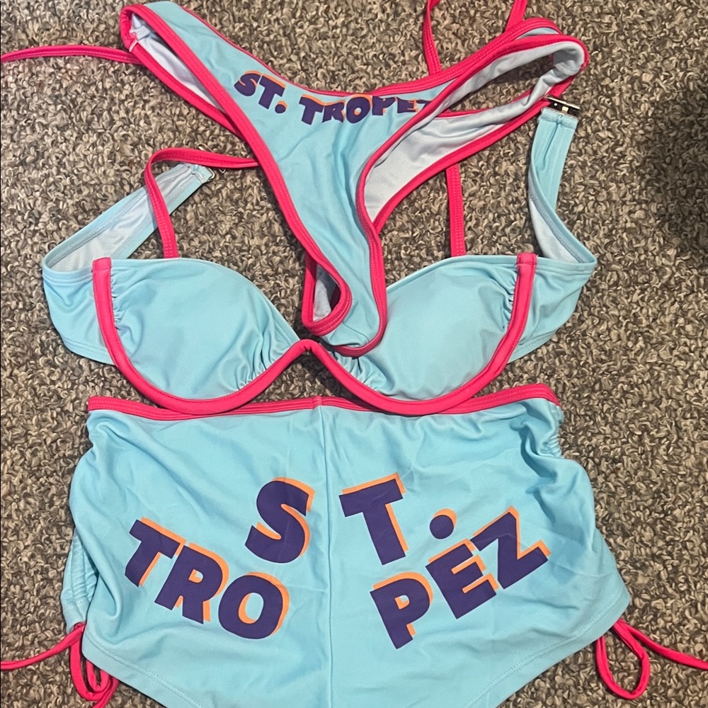 Blue and Pink St. Tropez Bikini Set